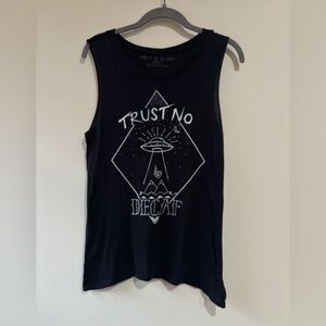 Black Graphic Muscle Tee